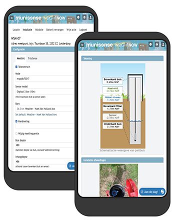 Two screenshots of our fieldworktool on a mobile